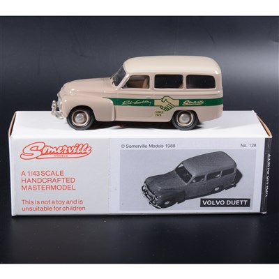 Lot 282 - Somerville 1:43 scale white metal model; no.128 Volvo Duett with rare 'Rob Eddie / Somerville' transfers, boxed.