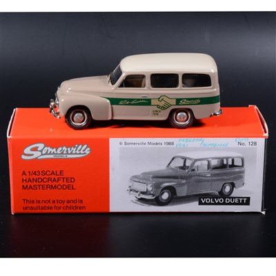 Lot 276 - Somerville 1:43 scale white metal model; no.128 Volvo Duett with rare 'Rob Eddie / Somerville' decals, boxed.