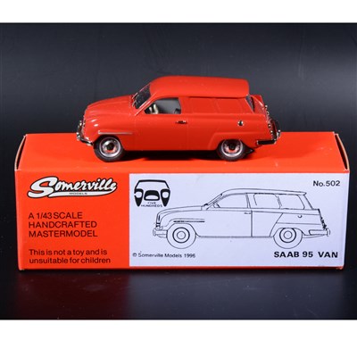 Lot 280 - Somerville 1:43 scale white metal model; no.502 Saab 95 Van no.2 in the limited edition of 500, in red, boxed.