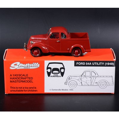 Lot 275 - Somerville 1:43 scale white metal model; no.501 Ford 54A Utility (1949) no.2 in the limited edition of 500, in red, boxed.