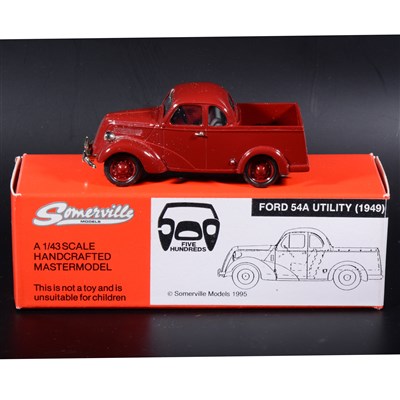 Lot 278 - Somerville 1:43 scale white metal model; no.501 Ford 54A Utility (1949) no.3 in the limited edition of 500, in red, boxed.
