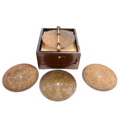 Lot 170 - H.R. Kammeyer, Bremen, a symphonium in stained wood case, twelve 6" discs