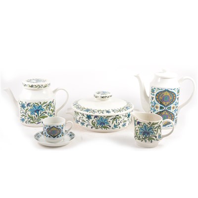 Lot 107 - Midwinter 'Spanish Garden' pattern designed by Jessie Tait, part dinner and tea service