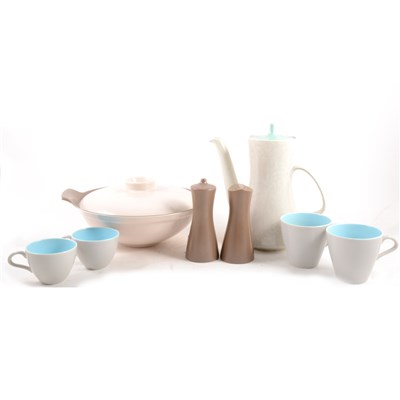 Lot 80 - Poole Pottery, a quantity of twin-tone tableware