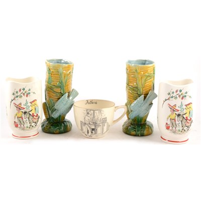 Lot 22 - Seven Crown Ducal vases, and other mid-century ceramics