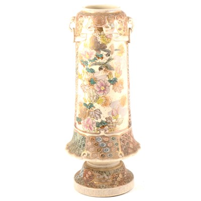 Lot 194 - A Satsuma pedestal vase
