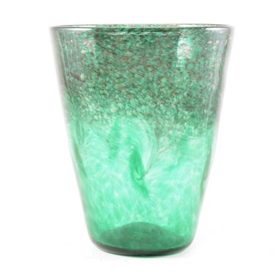 Lot 10A - A Strathearn Glass vase, tapering form with gold inclusions