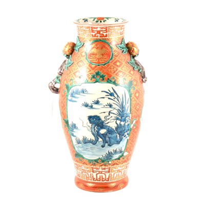 Lot 195 - A Satsuma type ovoid vase