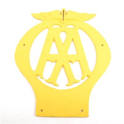 Lot 131 - Aluminium AA garage sign, circa 1930