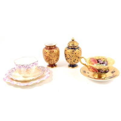 Lot 50 - A Derby Crown porcelain covered vase, ...