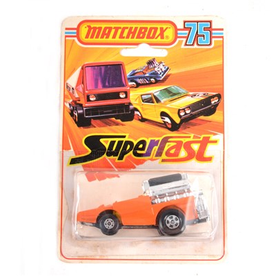 Lot 282 - Matchbox Superfast Toys; no.37 Soopa Coopa 'Jaffa Mobile' die-cast model sealed in blister pack.
