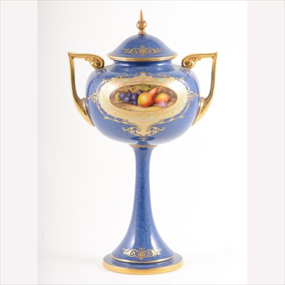 Lot 514 - Royal Worcester ornamental covered vase