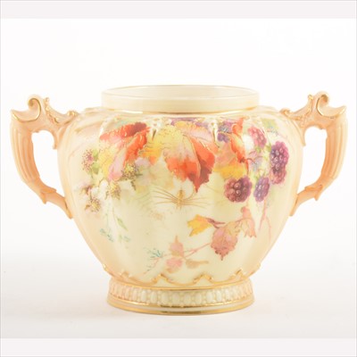 Lot 92 - Royal Worcester two-handled vase