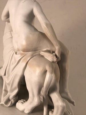 Lot 523 - A Meissen parian group, Ariadne on the panther