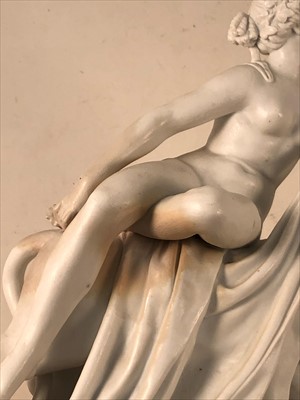 Lot 523 - A Meissen parian group, Ariadne on the panther