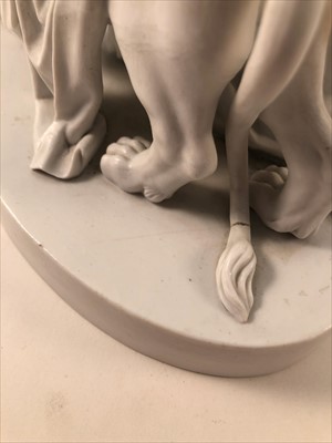 Lot 523 - A Meissen parian group, Ariadne on the panther