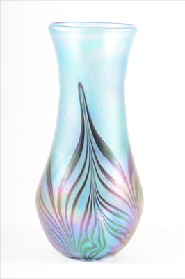 Lot 310 - An iridescent and feathered glass vase, by John Ditchfield for Glasform.