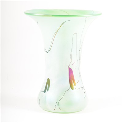 Lot 309 - An iridescent and trailed glass vase, by John Ditchfield for Glasform.