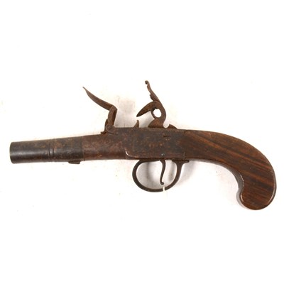 Lot 129 - 18th Century Flintlock pocket pistol, by...