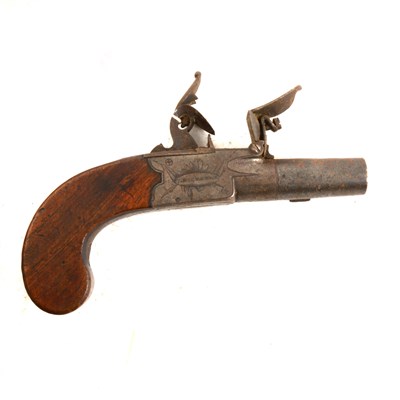 Lot 131 - Early 19th Century Flintlock pocket pistol, by...