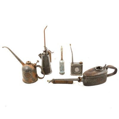 Lot 158 - Vintage oil cans, Kayes Patent/Pressol...