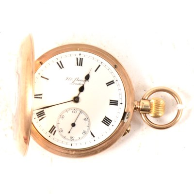 Lot 163 - Benson 9ct gold cased keyless Half Hunter...
