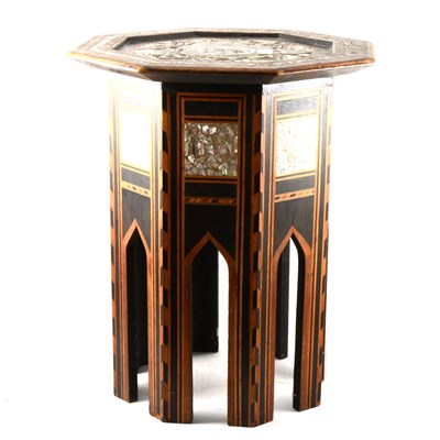 Lot 174 - A Turkish mother of pearl inlaid octagonal...