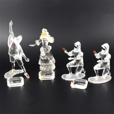 Lot 216 - Swarovski - Four "Masquerade" figures