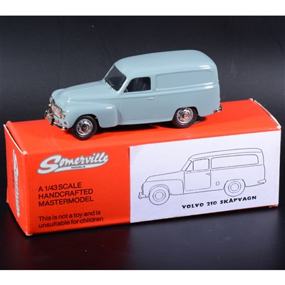 Lot 506 - Somerville 1:43 scale white metal model; no.140 Volvo Panel Van, in rare Civil Livery blue, boxed.