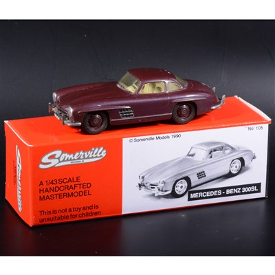 Lot 508 - Somerville 1:43 scale white metal model; no.105 Mercedes-Benz 300SL in purple, boxed.