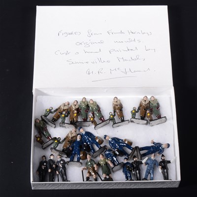 Lot 454 - A set of twenty three metal railway figures, casted from Frank Hornbys' original moulds cast and hand painted by Somerville models