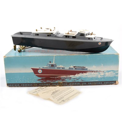 Lot 124 - Victory Industries Vosper RAF crash tender model boat, boxed.