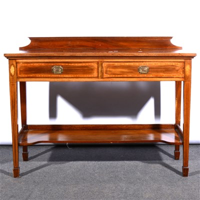 Lot 417 - An Edwardian inlaid mahogany servery, ...