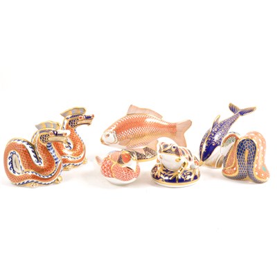 Lot 2 - A collection of ten Royal Crown Derby Imari paperweights, ...