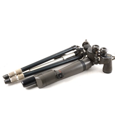 Lot 91A - Monocular telescope, pair of binoculars and a tri-pod