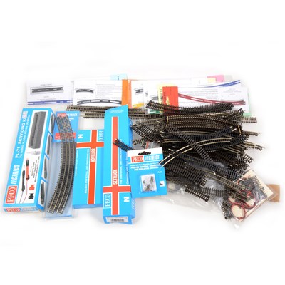 Lot 82 - Peco N gauge model railway track and accessories, a good quantity, unused.