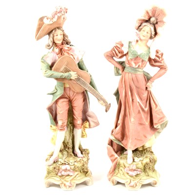 Lot 53 - A pair of Royal Dux figures, ...