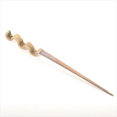 Lot 192 - A contemporary silver and silver gilt letter opener, by George Grant Macdonald, London, 1975