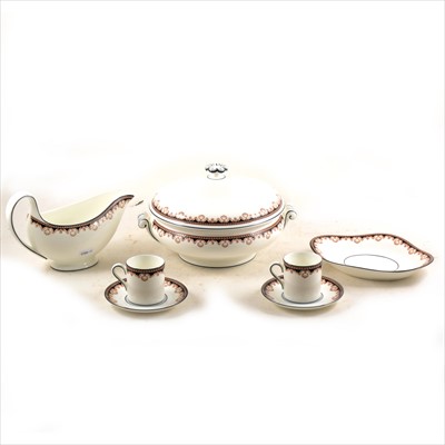 Lot 98 - A Wedgwood bone china eight-place dinner service, Medici pattern