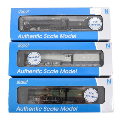 Lot 76 - Three Dapol N gauge model railway locomotives, all boxed.