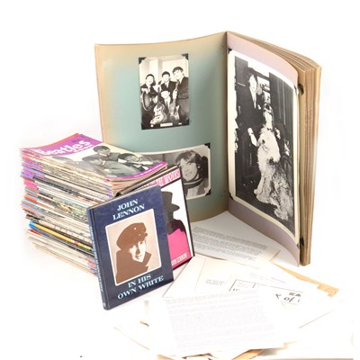 Lot 639 - The Beatles interest; a collection of memorabilia including, The Beatles Book Monthly part run from no.1 to no.77