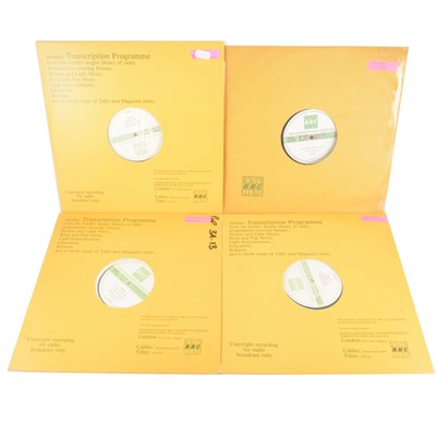 Lot 647 - BBC Transcription Services vinyl records; four The Beatles related pressings in original sleeves.
