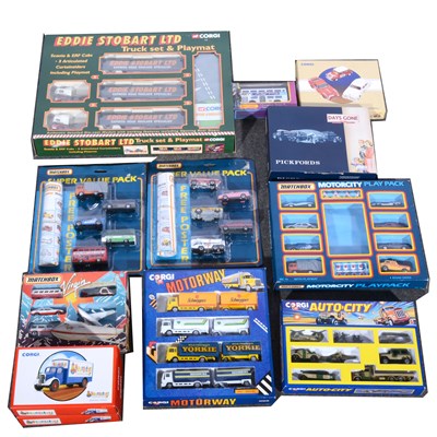 Lot 287 - Modern die-cast models and vehicles; including Corgi 60008 Eddie Stobart set, 97708 Tour de France set, etc.