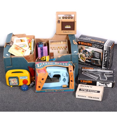 Lot 201 - Vintage pre-school toys and a Binatone home games console