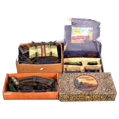 Lot 3 - Two Hornby O gauge model railway sets, and loose track.