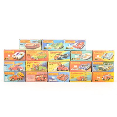 Lot 283 - Matchbox Superfast die-cast models; a near run for no.1 to no.20 (missing no.18), all boxed.
