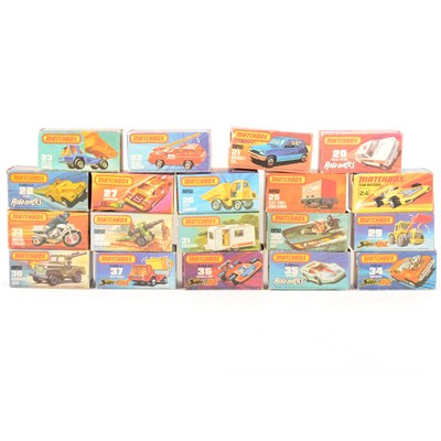 Lot 284 - Matchbox Superfast die-cast models; a run for no.20 to no.38, all boxed.