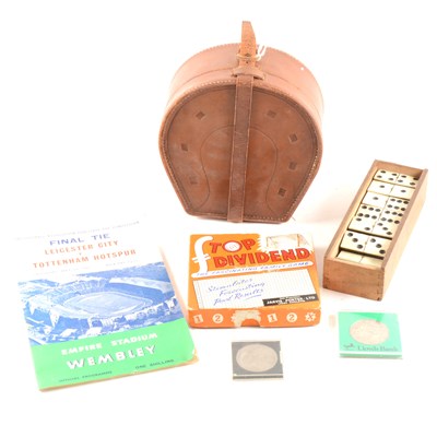 Lot 34 - A mixed box of games, coins, boxes etc.