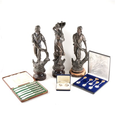 Lot 45 - A collection of plated flatware, ...