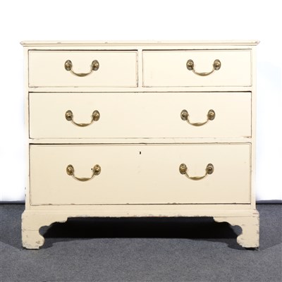 Lot 403 - A painted pine chest of drawers, ...